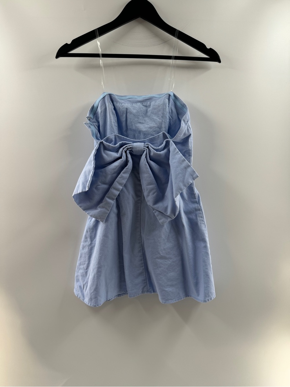 Altar'd State Light Blue Strapless Bow Back Mini Dress – Women's XS - Picture 4 of 8